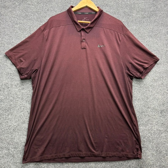 Nike Other - Nike Golf Polo Shirt Mens Size XXL Burgundy Short Sleeve Dri-Fit Performance Top